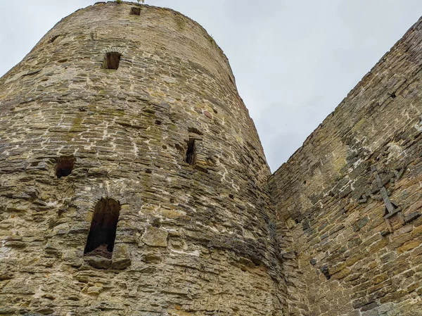 Fortaleza Izborsk Una Fortaleza Piedra Ciudad Izborsk Región Pskov Fue —  Fotos de Stock