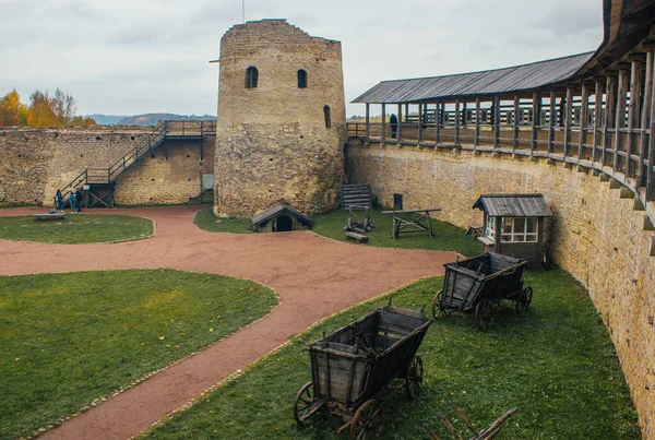 Fortezza Izborsk Una Fortezza Pietra Nella Città Izborsk Regione Pskov — Foto Stock