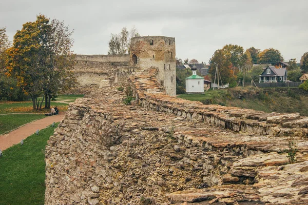 Fortezza Izborsk Una Fortezza Pietra Nella Città Izborsk Regione Pskov — Foto Stock