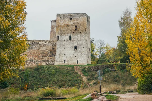 Fortaleza Izborsk Uma Fortaleza Pedra Cidade Izborsk Região Pskov Foi — Fotografia de Stock