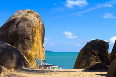 Beach view Samui Adası sabah.