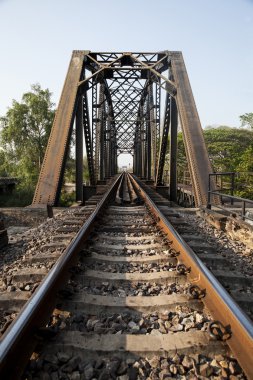 eski tren yolu köprü vintage.
