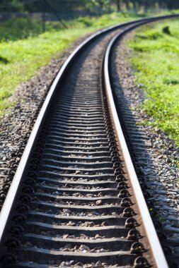 Tren geçerken bir satýr kırsal Tayland.
