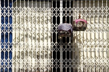 Eski moda metal kapı