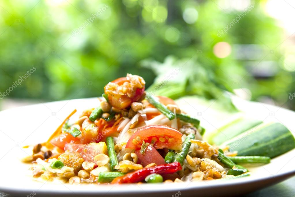 green papaya salad,Thai cuisine