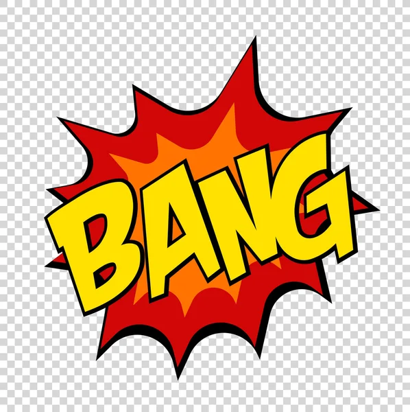 Icono de los cómics Bang Pop art Speech Bubble. ilustración vectorial — Vector de stock