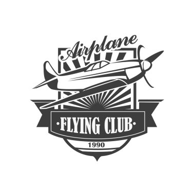 Uçak Club vektör çizim amblemi, vektör çizim