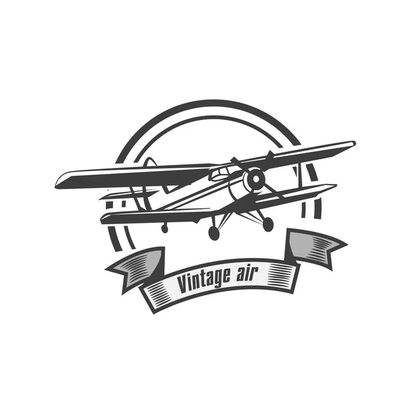Airplane Club Vector Illustration Emblem, vector illustration — Stock Vector