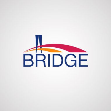 Modern köprü Logo tasarım öğesi