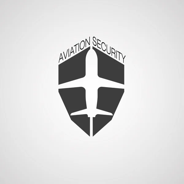 Planet vektor logo. Aviation security tecken. — Stock vektor