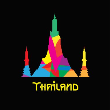 Soyut tapınak Tayland. Erkek.