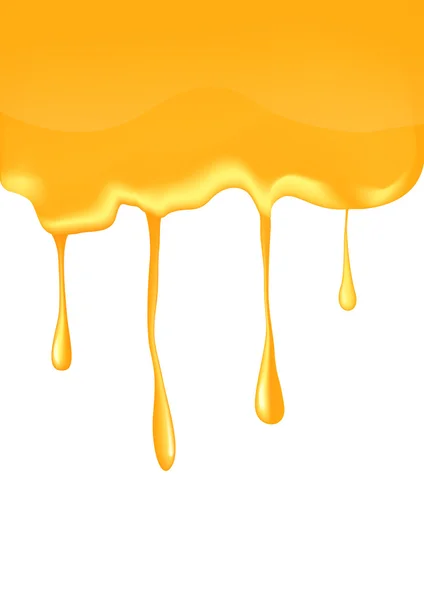 Paint yellow dripping background, vector illustration. — Stock Vector