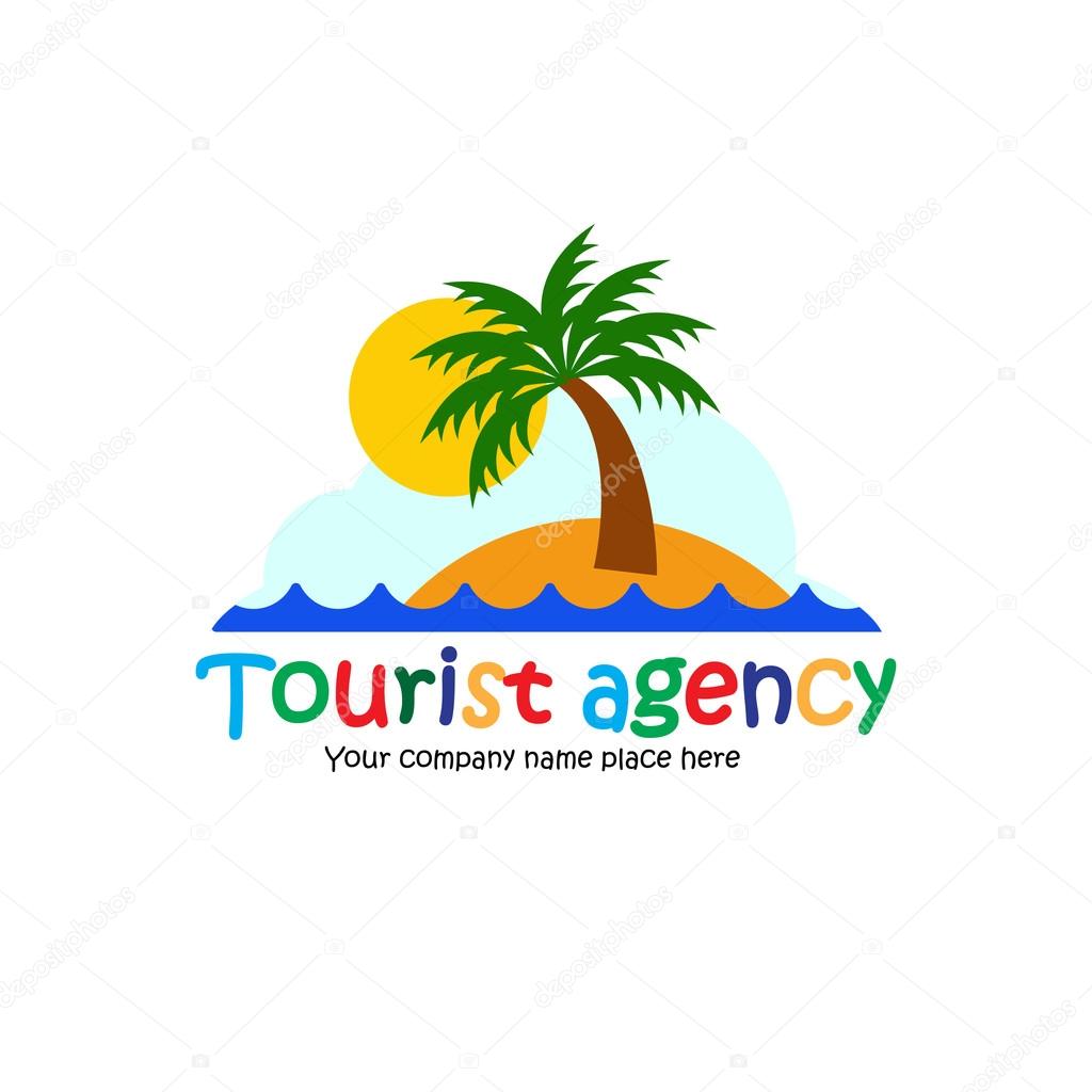 Travel agency vector cartoon logo