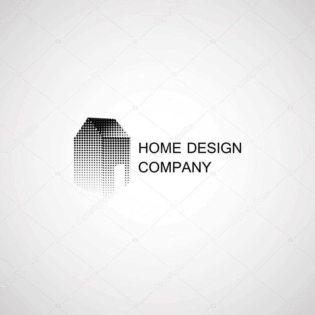 Home design and construction. Vector Icon. Business sign template for consttruction and renovation businesses.