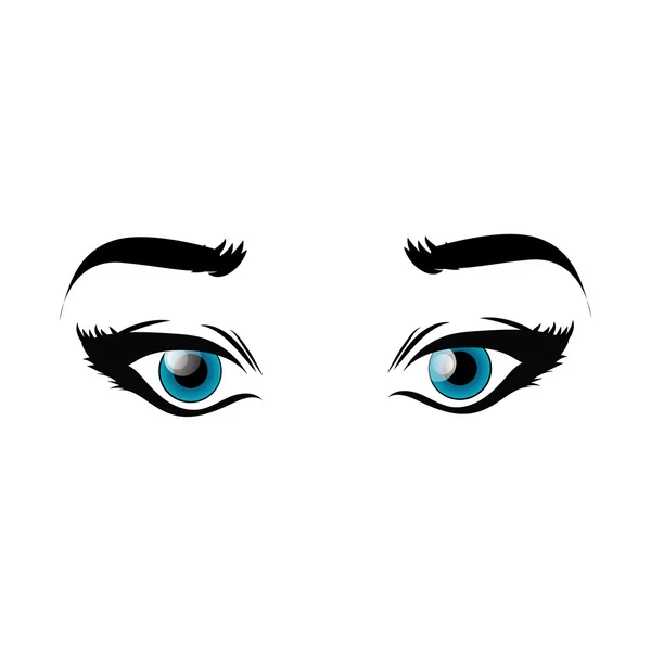 Hermosos ojos de mujer. Ilustración vectorial . — Vector de stock