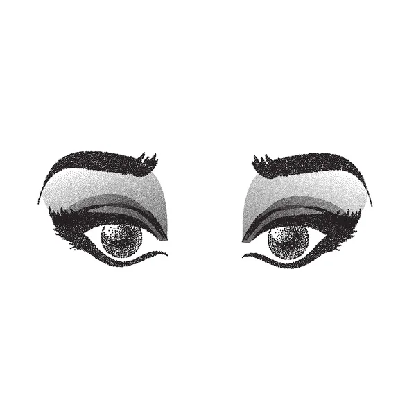 Bellissimi occhi da donna. Illustrazione vettoriale . — Vettoriale Stock
