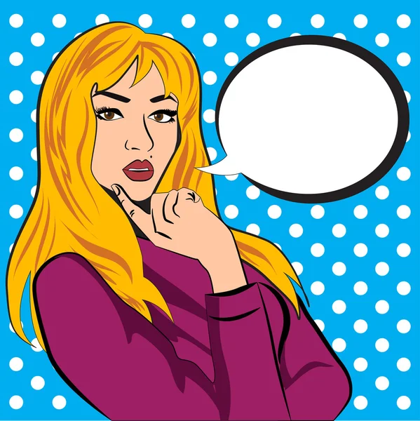 Pop art sarışın kadın