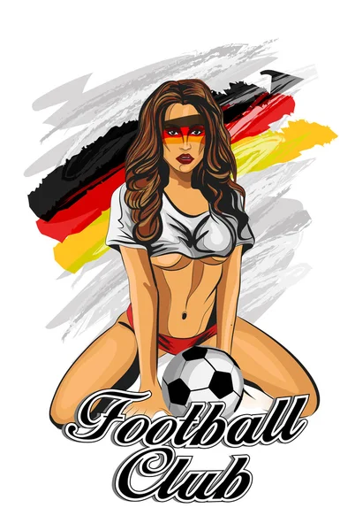 Fã de futebol alemão. Ilustração vetorial . —  Vetores de Stock