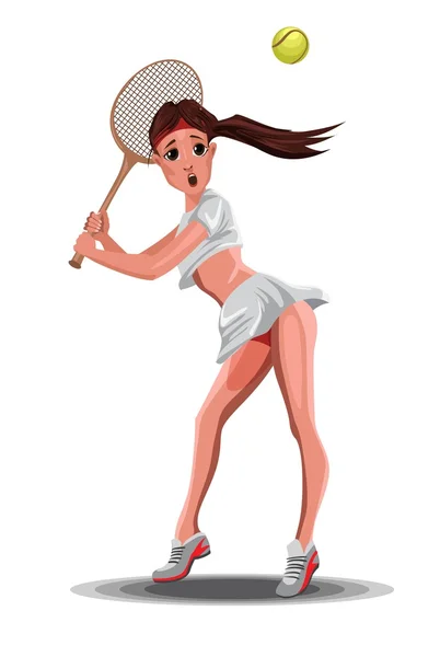 Female Tennis Player — Stock Vector