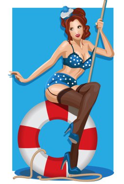 Denizci kız pin-up