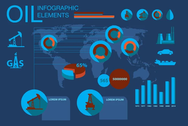 Oil industry - vector infographic elements for presentation. — Stock Vector