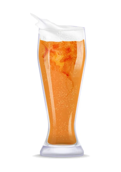 Ein Glas Bier mit Tropfen. Vektorillustration — Stockvektor