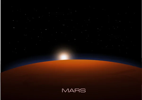 Mars yıldız Sunrise. Vektör çizim. — Stok Vektör