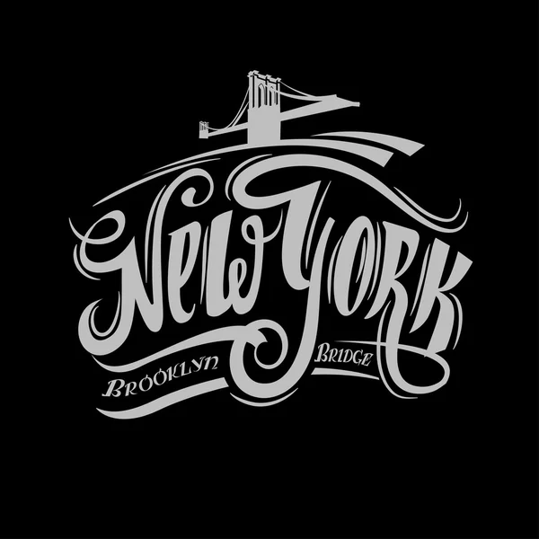 Grunge poster with name of New York,  vector illustration — Stock Vector