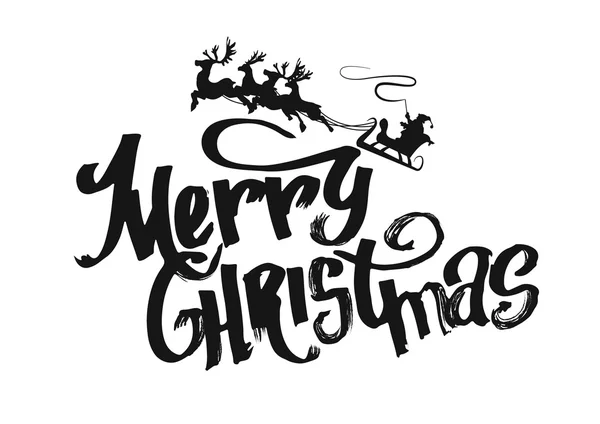 Merry Christmas  lettering design. Vector illustration EPS 10 — Stock Vector