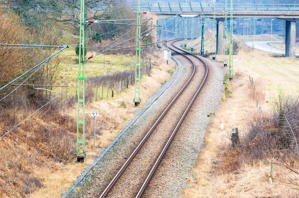 Železniční trať silniční — Stock fotografie