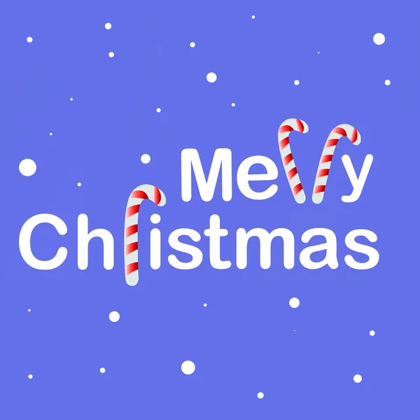 Feliz Navidad Letras Mano Blanca Con Palos Colores Fondo Azul —  Fotos de Stock