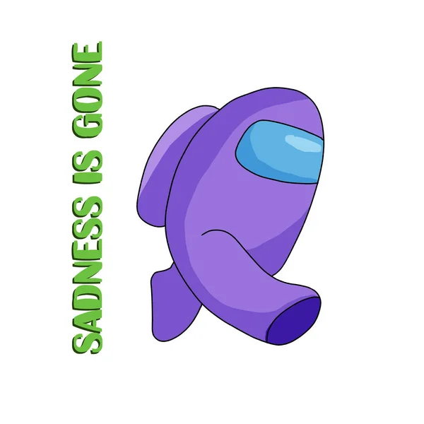 Aramızda üzüntü kalmadı. Bir bilgisayar oyununun temasındaki yazdırma çizimi..