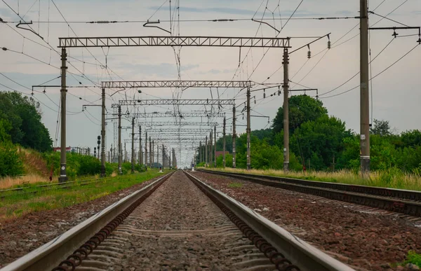 Spoorlijnen Het Platteland — Stockfoto