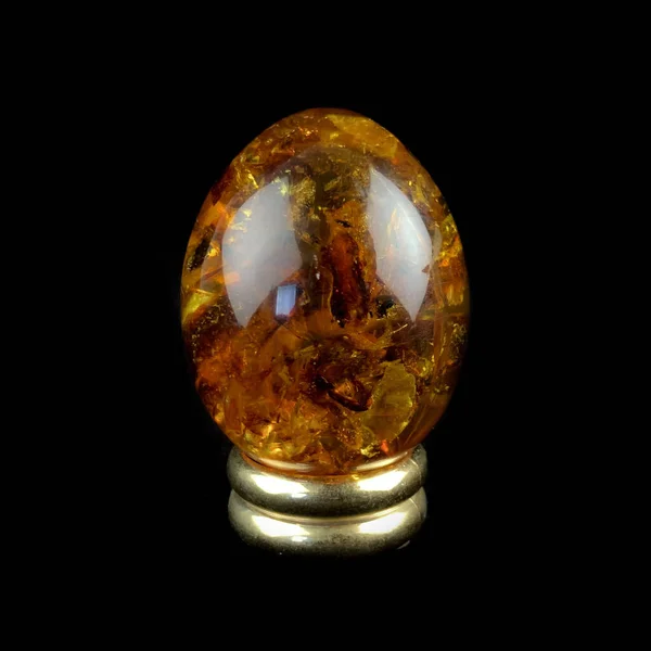 Easter Egg Amber Texture Easter Egg Marble Stains Amber Egg —  Fotos de Stock