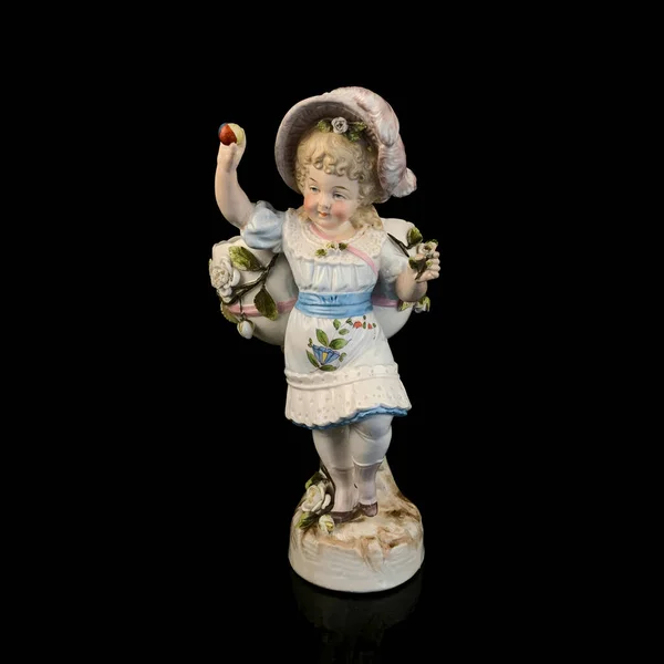 Antiek Porseleinen Beeldje Uit 17E Eeuw Retro Sculptuur Museumtentoonstelling Beeldje — Stockfoto