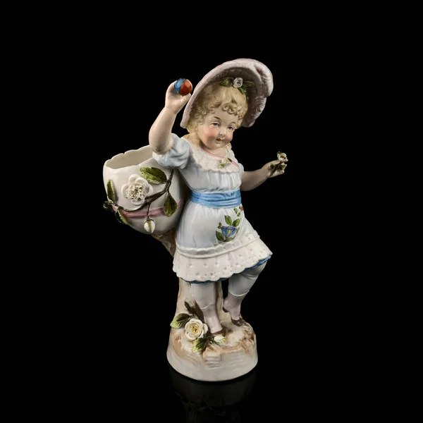 Antike Porzellanfigur Aus Dem Jahrhundert Retro Skulptur Museumsausstellung Figur Eines — Stockfoto
