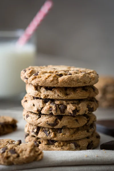 Házi csokoládé cookie-kat, a fa — Stock Fotó