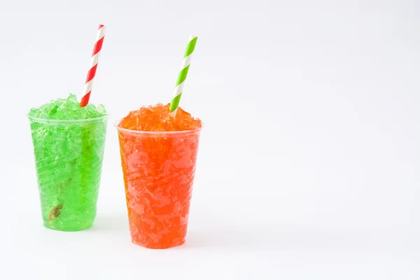 Colorful summer slushies isolated on white background — Stock Photo, Image