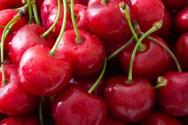 Lezzetli kırmızı kiraz arka plan