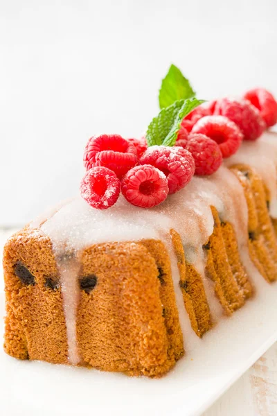 Gâteau aux fruits de Noël aux framboises — Photo