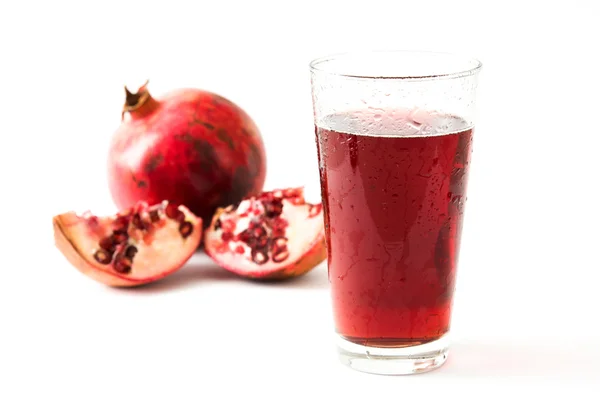 Pomegranate juice isolated on white background — Stock Photo, Image