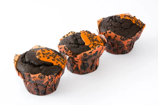 Halloween muffin isolated on white background — Stock Photo, Image