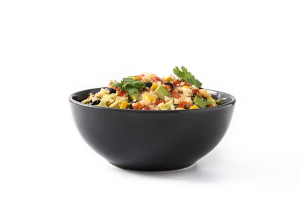 Mexikanischer Salat Mit Quinoa Schüssel Isoliert Auf Weißem Hintergrund — Stockfoto