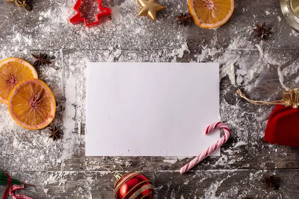 Christmas Ornament Paper Mockup Copy Space — Stock Photo, Image