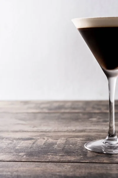 Martini Espresso Cocktail Glass Wooden Table — Stock Photo, Image
