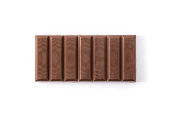 Turron Nougat Chocolate Com Arroz Soprado Para Natal Isolado Fundo — Fotografia de Stock