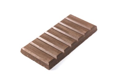 Beyaz arka planda izole edilmiş Noel için pirinç kabartmalı çikolatalı turon nugat.