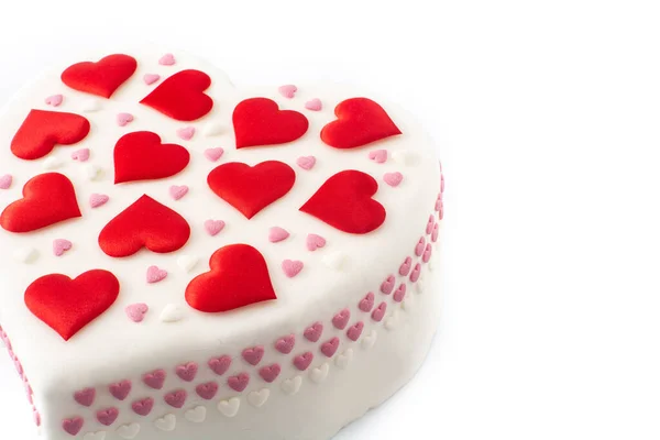 Heart Cake Valentine Day Mother Day Birthday Decorated Sugar Hearts — Stock Photo, Image