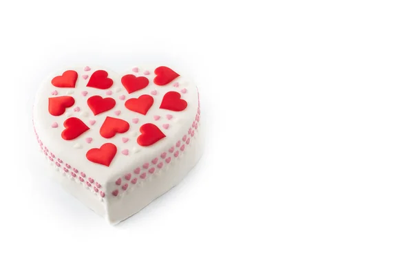 Heart Cake Valentine Day Mother Day Birthday Decorated Sugar Hearts — Stock Photo, Image