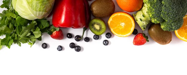 Alimento Rico Vitamina Aislado Sobre Fondo Blanco Vista Panorámica —  Fotos de Stock